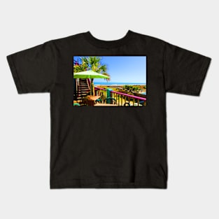 Beach View by Jan Marvin Kids T-Shirt